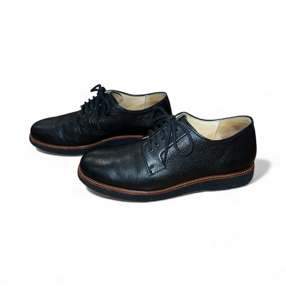 Samuel Hubbard Black Pebbled Leather Oxfords | Vibram Sole | Men’s 10